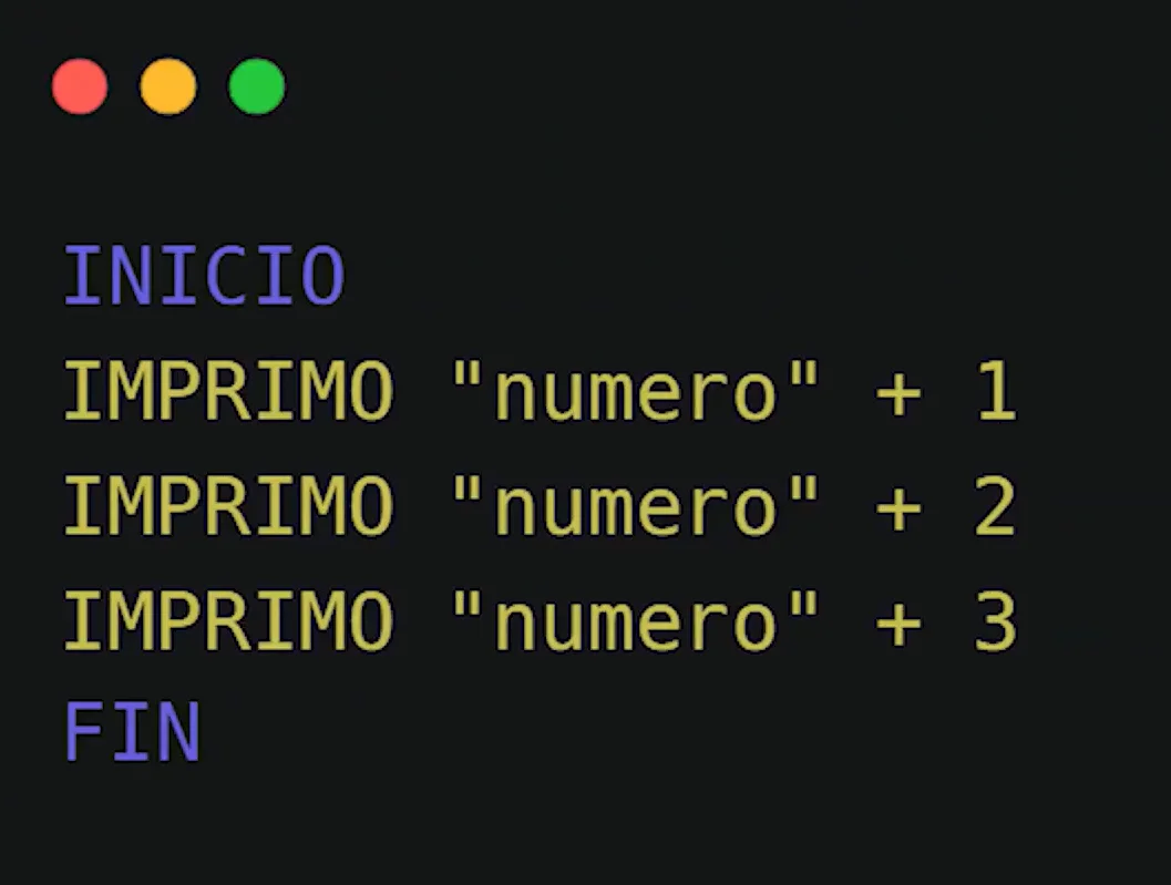 Código ineficiente sin bucles