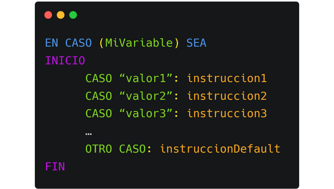 estructuras selectivas
