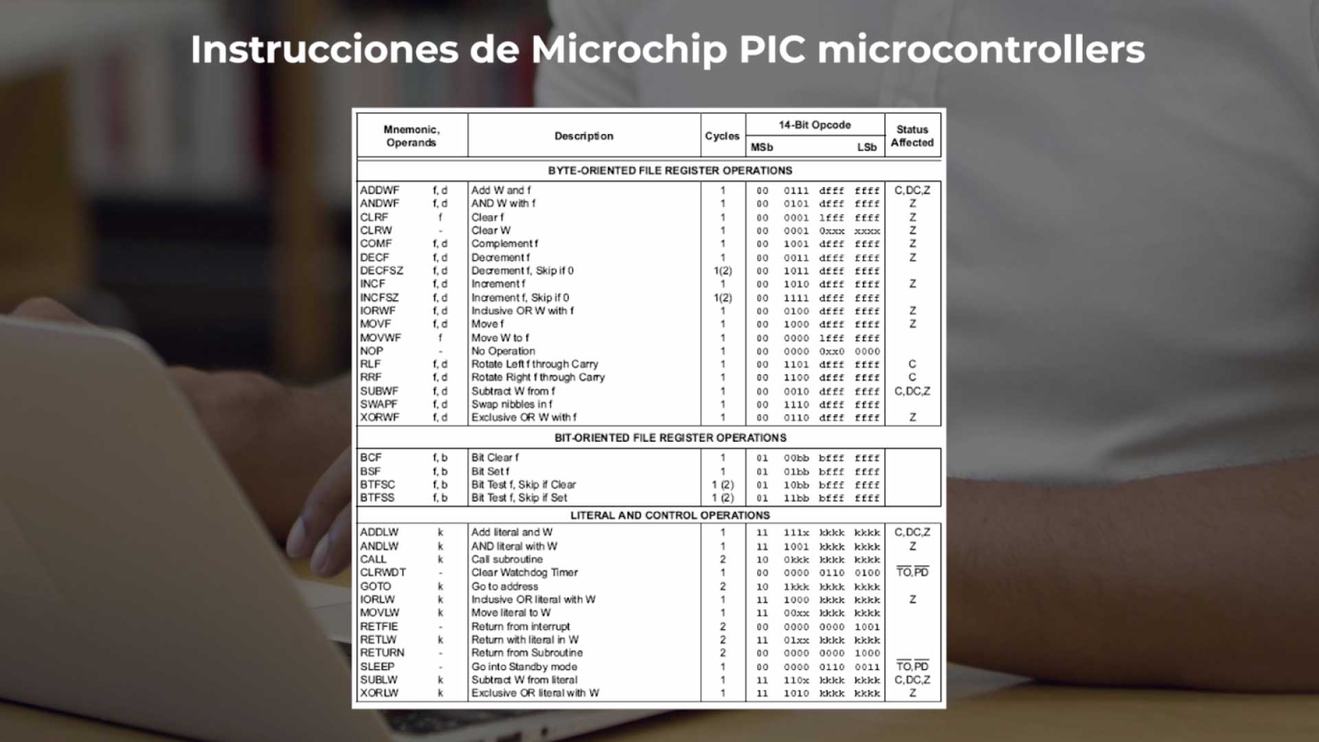instrucciones procesador