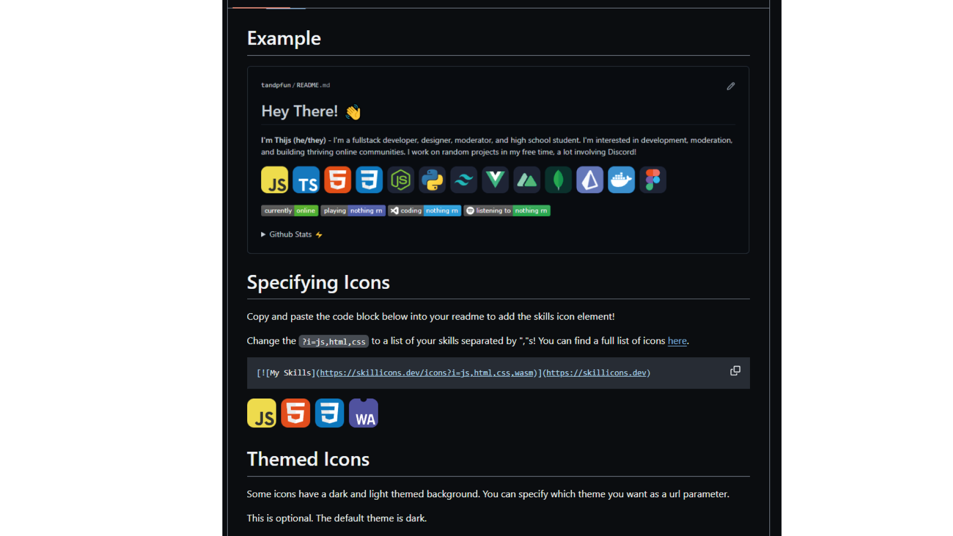 perfil de github